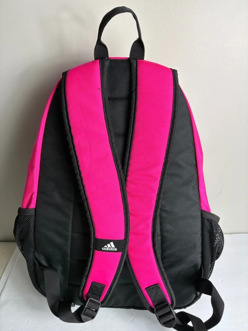 Adidas Pink Backpack Athletic Gym Bag Large Barbie Pink NWOT - Picture 5 of 7